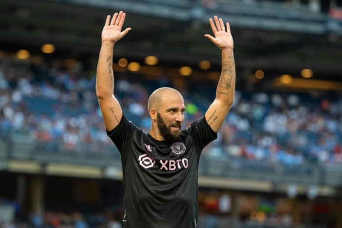 Gonzalo Higuain pictured in July 2022